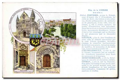 Poitiers, Bourgoin, Loudun, Châtellerault, Montmorillon, Civray — Dép. de la Vienne — Special Edition Pastilles Valda