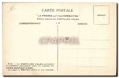 Saint-Brieuc - A Catedral — Dép. das Costas do Norte — Edição especial Pastilles Valda — Verso