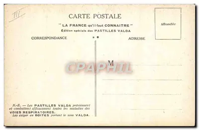 Grenoble — Katedra — Dep. Isère — Wydanie specjalne Pastilles Valda — Rewers