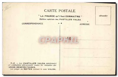 Laon — Iglesia de Nuestra Señora (catedral) y Puerta de Arlon — Edición especial Pastillas Valda — Reverso