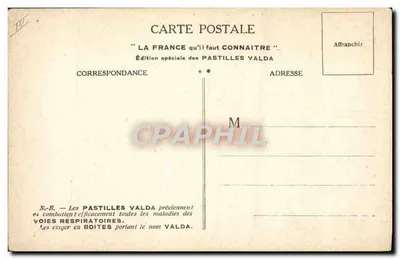 Bayonne, Orthez, Oloron, Mauléon — Departamento das Baixas-Pirineus — Edição especial Pastilles Valda — Verso