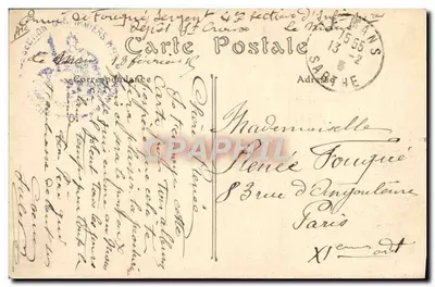 Le Mans — A Place des Jacobins em um dia de feira — R. Barbier, editor. Le Mans — Verso