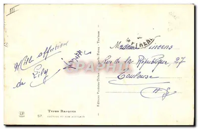 Bouvier e seu rebanho — Editor: Typères Basquks, n° 57 — Verso