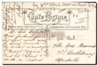Campos agrícolas com bois — Croissant, Paris — editor Ch. Fontaine — Verso