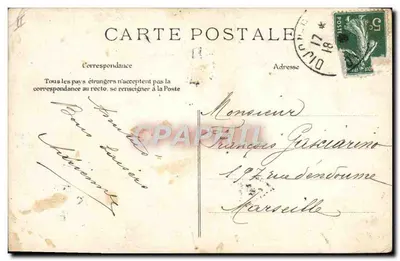 Scène de pêche sur un pont — Oh ! la belle Carpe ! — éditeur non visible — Verso