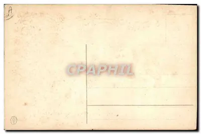 Recém-nascido em um berço decorado — cartão de nascimento — editor não identificado, número de série não visível — Verso