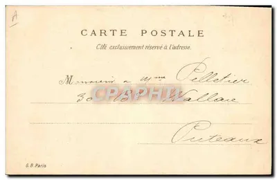 Recém-nascido — Nascimento de Gaston — G.B. Paris — Verso