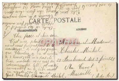 Nascita di un bambino — Signori Michel — 1910 — Verso