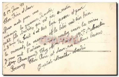 Nascimento de uma criança — M. & Mme Beaugeard — Editor: BRUGES — Verso