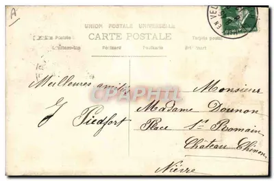 Tarjeta postal antigua Fantasía Bebé Niño Magnético — Reverso