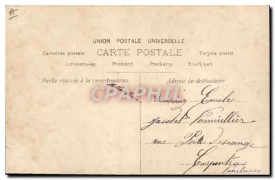 Giovane donna in abito viola — con farfalla — editore Paul Hauwger, Parigi — Verso
