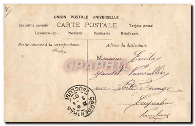 Donna in abito viola tra fiori — editore non visibile — Verso