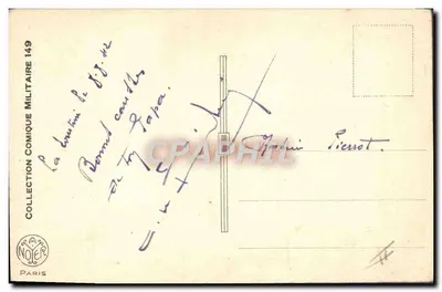 Pierrot y el Buey — La sopa y el buey — Colección Cómica Militar, ed. Noyer, París — Reverso