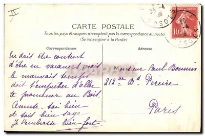 Os tire-au-flanc — Enfermaria Militar — Chromo-Litho KLEIN & Cie, Epinal — Verso