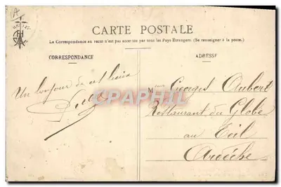 Bretagne — Scena wioski z parą w strojach tradycyjnych — Collection E. Hamonic — Rewers
