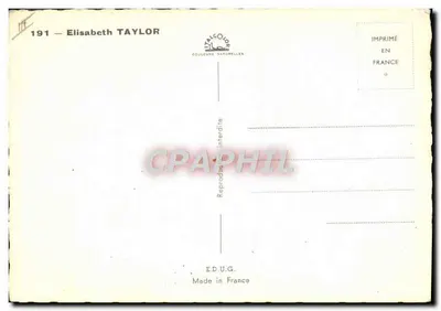 Elisabeth Taylor — portret — Talcolor, nr 191 — Rewers