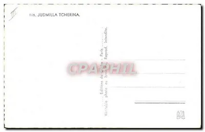 JUDMILLA TCHERINA — Wydawca: Editions du Globe, Paryż — Numer serii 116 — Rewers