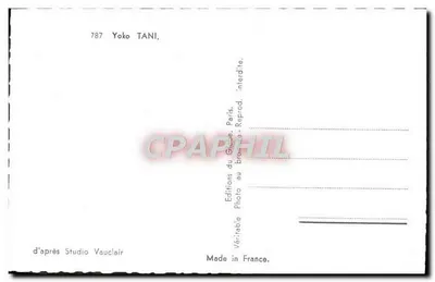 Yoko TANI — portret — Éditions du Globe, Paryż, nr 787 — Rewers