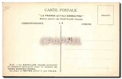 La Châtre, Poço Gótico — Châtillon-sur-Indre, Velha Casa — Edição especial das Pastilhas Valda — Verso