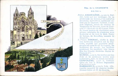 Angoulême — Catedral e margem do rio Charente — Edição especial Pastilles Valda