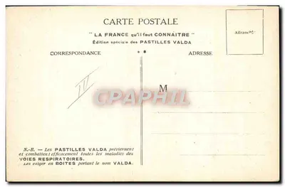 Limoges, Brug Sint Martijn en Oude Huis — Dept. van de Haute-Vienne — Uitgever: Speciale editie van Valda Pastilles — Achterkant