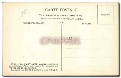 Chartres — Cathédrale et Porte Guillaume — Édition spéciale Pastilles Valda — Verso