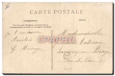 Le Passeur — scena rzeki w Savigny-sur-Braye — wydawca nieznany — Rewers
