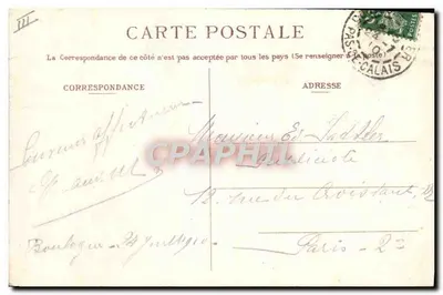 Boulogne-sur-Mer — Statek rybacki na przystani — Wydawca: U. 987 P — Rewers