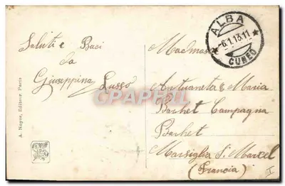 Rebanho bretão nos Ajons — Salon 1932 — A. Noyer, Paris — Verso