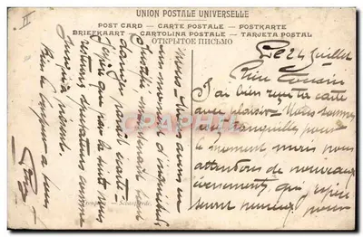 Bilhete postal antigo Chevre Rosa Bonheur Wallace Collection London — Verso