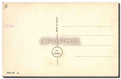 Serviço Auxiliar — caricatura de anões parecidos — editor P-C Paris, série M 66 — Verso