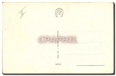 Acidente de moto — Soldado e mulher surpreendida — Imprimerie Int. Rep. France, n° 500/15 — Verso