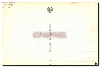 Navio no horizonte — desenho a lápis — R. Quintyn — Verso