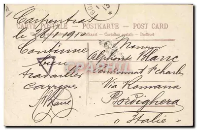 Criança ao telefone — Bon Souvenir — editor desconhecido — Verso