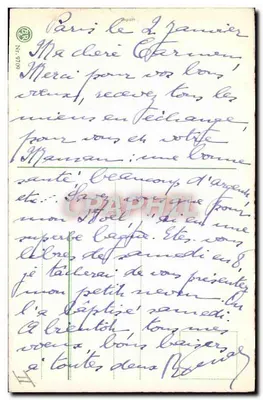 Criança com telefone e galho de abeto — editor Imp. N° 9700 — Verso