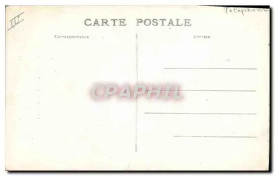Cartolina d'epoca Fantasia Il padre Jean al telefono Folklore — Verso