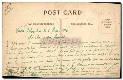 Bilhete postal antigo Fantasia Telefone Crianças Folclore — Verso
