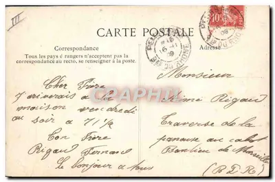 Jeunes Chevrières — scène pastorale avec brebis et chèvres — éditeur E.D. n° 103 — Verso