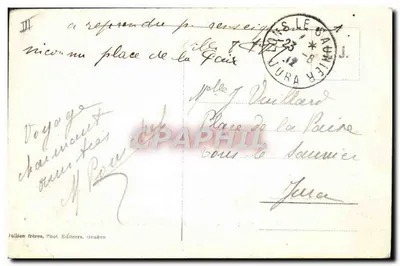 Chamonix — Na szczytach — Aiguille verte i Mont-Blanc — J.J. 3162 — Rewers