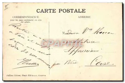 Na szczytach — Aiguille Verte i Mont-Blanc — J.J. 3162 — Rewers