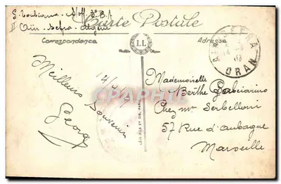 Na drodze do Sfa — SCÈNES ET TYPES — n°6187 — L.A. — Rewers
