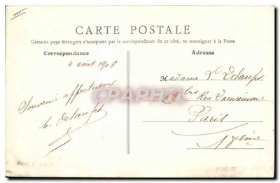 Dieppe (Sul-Inf.) - O Casino, visto da Praia — B. F., Paris, n°18 — Verso