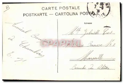 Zbieranie stada — zasnieżone góry — Wydawnictwo Photoglob Co., Zurych n°8911 — Rewers