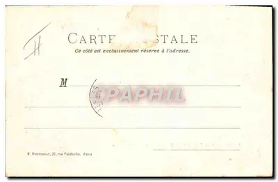 Vincennes — Interior do Forte. A tarefa de quarto — Editor F. Pouyderat, n°39 — Verso