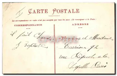 Kamp van SISSONNE (Aisne) — De Soep onder de schuilplaatsen — Ruet frères, fot.-edit. — Achterkant