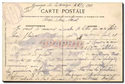 Grupo de Infantería en las Alpes — Edición Giletta, fot., Nice, n° 3212 — Reverso