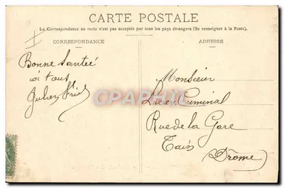 La Valbonne (Ain) — Vista geral das Tendas — Édit. Gaudibert — Verso