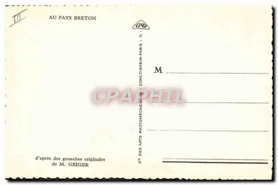 Au Pied du Calvaire — scène religieuse — M. Geiger — Rewers