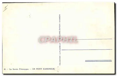 Mały kominiarz — Piękna Savoie — Wydawca: J. Collomb, Chambéry — Rewers