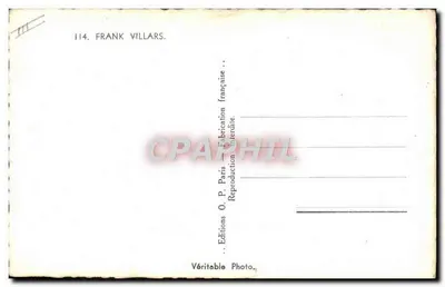 Frank Villars — uśmiechnięty portret — Roger Carlet — Rewers